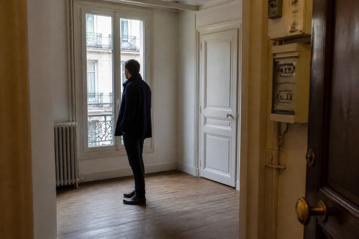 Visite réaliste d’un appartement ancien destiné à un premier investissement locatif